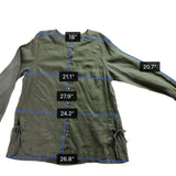 J.Jill Womens Green Linen Button-Down Long Sleeve Top Casual Lightweight Size XL