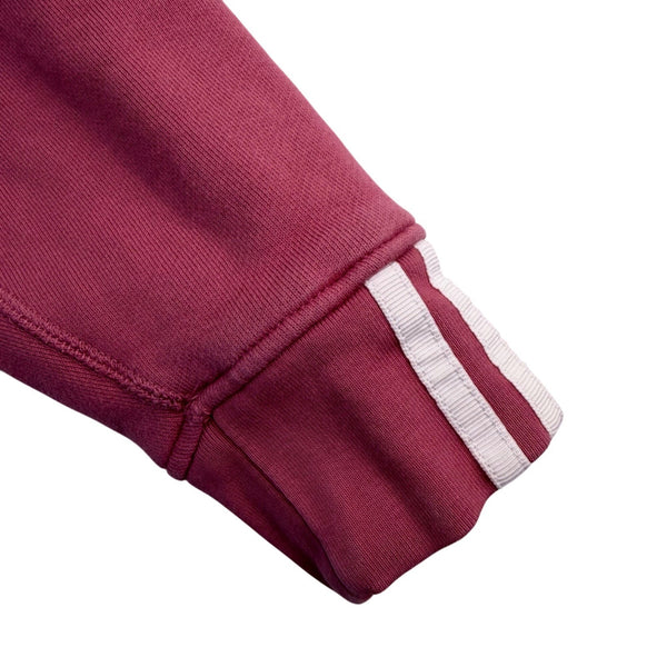 Adidas Mens Burgundy Pullover Hoodie Classic Design With Front Pocket Size S