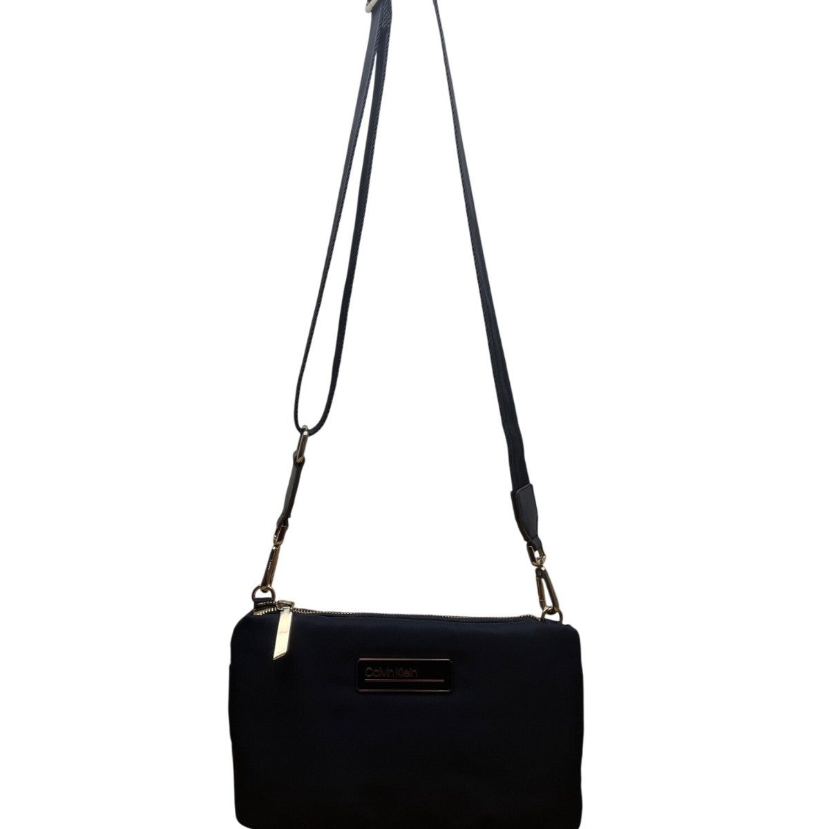Calvin Klein Women’s Blue Nylon Adjustable Strap Compact Crossbody Bag