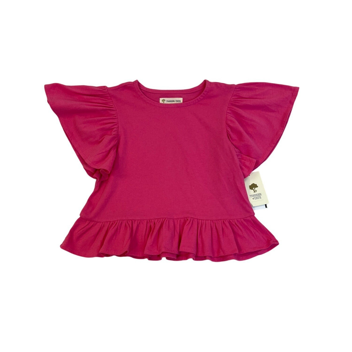 Tucker + Tate Girls Fuchsia Ruffle Top & Skort Set Size 5