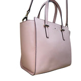 Kate Spade Women’s Pink Leather Adjustable Strap Compact Crossbody Tote Bag