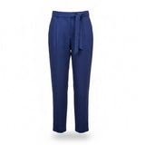 Tommy Bahama Womens Blue Linen-Blend Pants Tie Waist Relaxed Fit Size 8 