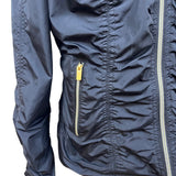 Alfani Petite Womens Black Lightweight Polyester Jacket Full Zip Hood Size P/S