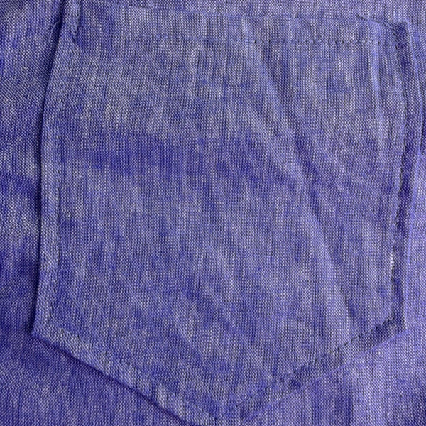 Zara Womens Blue Linen-Blend Collared Button-Up Short Sleeve Shirt Size XS