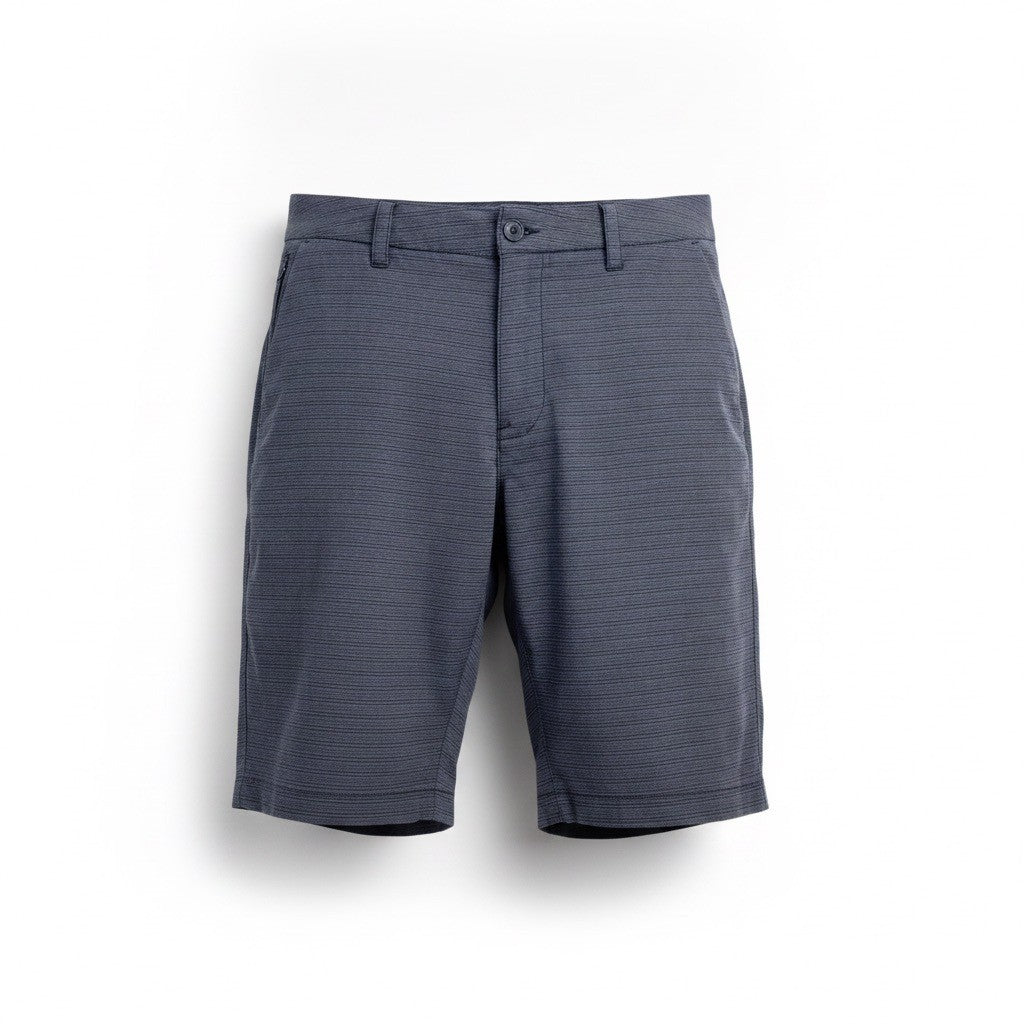 Hang Ten Mens Gray Striped Elastane Flat Front Shorts Size 36