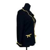 BCBG Maxazria Women's Yellow-Lined Black Blazer Sz M