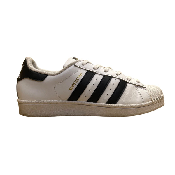Adidas Men’s White & Black Leather Classic Shell Toe Superstar Sneakers Size 7