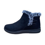 Clarks Women’s Black Faux Fur-Lined Cloudsteppers Slip-On Ankle Boots Size 10M