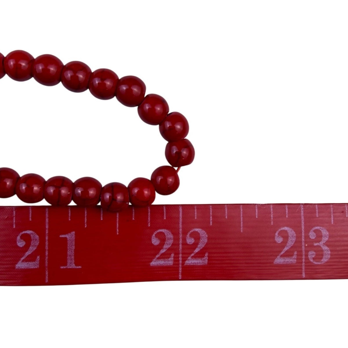 Triple-Strand Red Carved Rose Beaded Necklace Womens Jewelry Fashion Accessory