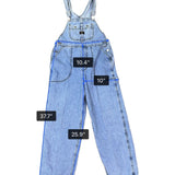 Harley-Davidson Womans Light Blue Denim Overalls Adjustable Straps Workwear Sz M