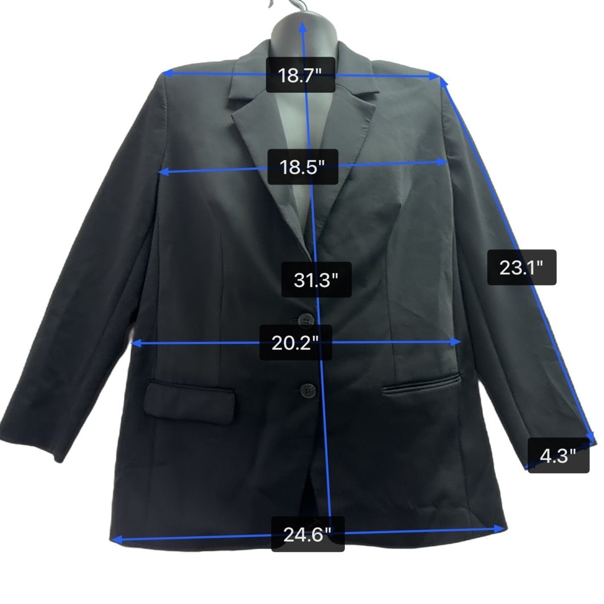 Express Men’s Black Blazer Jacket Button-Up Modern Professional Sz XL