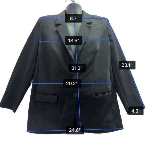 Express Men’s Black Blazer Jacket Button-Up Modern Professional Sz XL