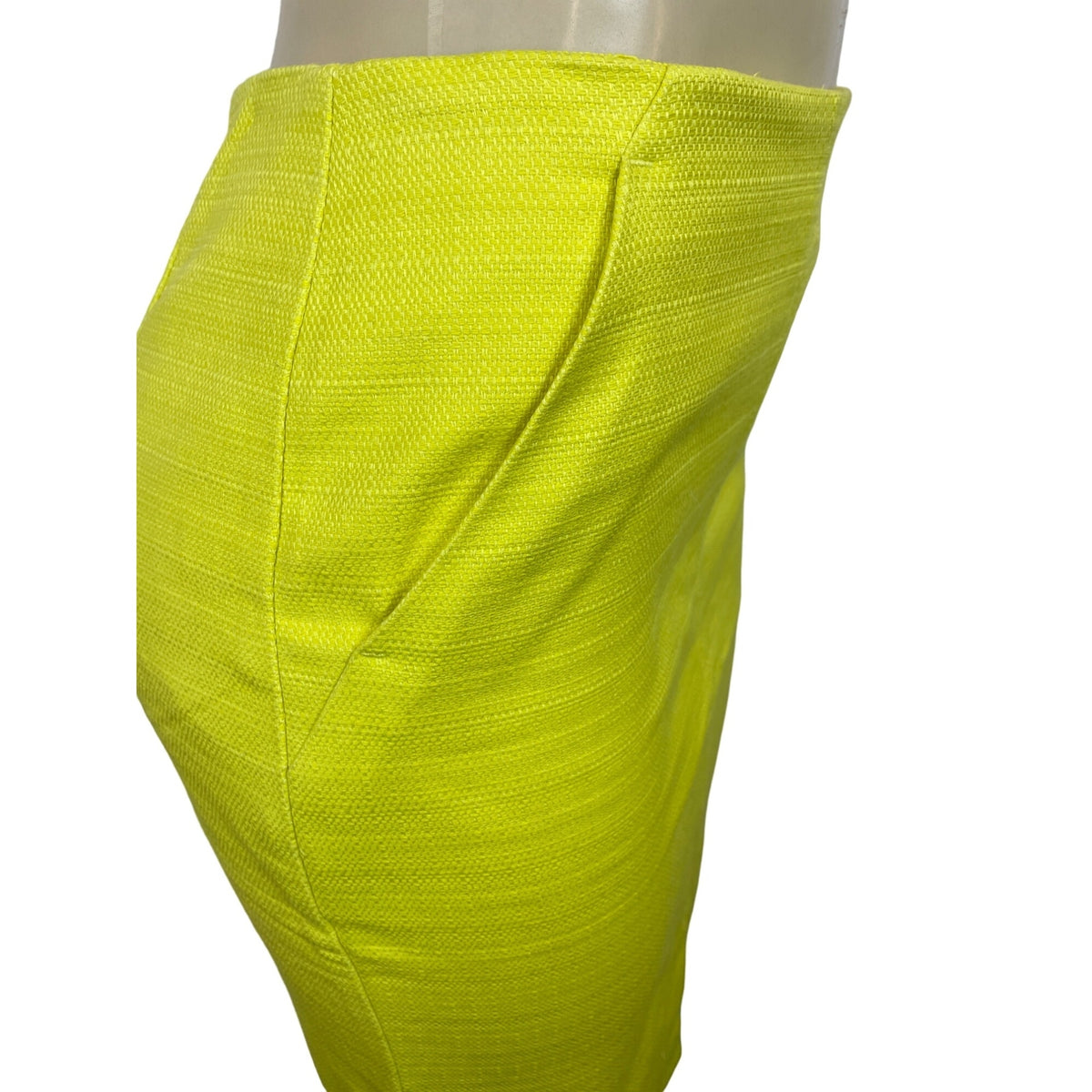Loft Women's Neon Yellow Knee Length Pencil Skirt Sz 4