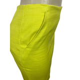 Loft Women's Neon Yellow Knee Length Pencil Skirt Sz 4