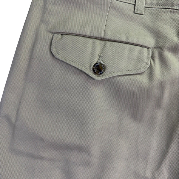Savane Mens Khaki Cotton Classic Fit Pants No Wrinkles Stain Free Process Sz 44