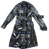 Calvin Klein Womens BlackTrench Coat Size M