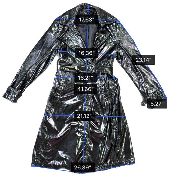 Calvin Klein Womens BlackTrench Coat Size M