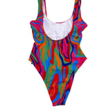 Fashion Nova Womens Multicolor Swimsuit & Headscarf Set Sz Large