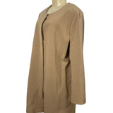Multi Look IMAN  Coat & Vest Caramel Size 1X Winter Office Attire