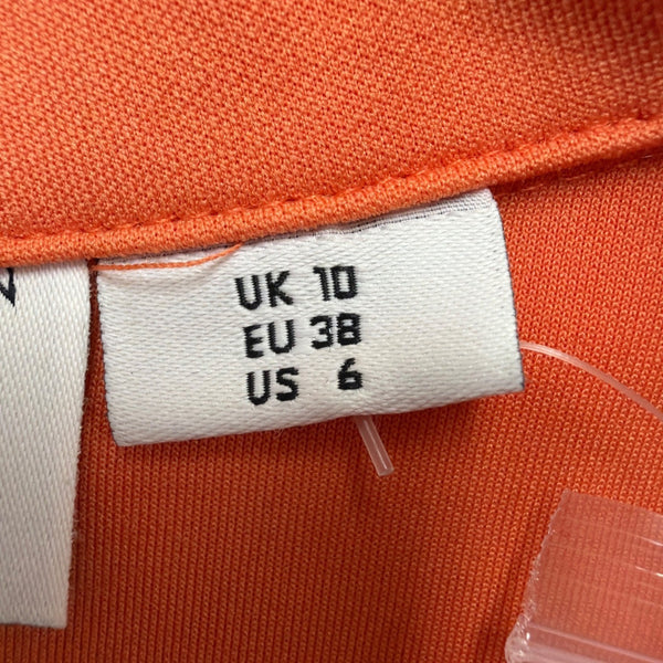 Asos Womens Orange Polyester Blazer Double Breasted Long Sleeve Size US 6