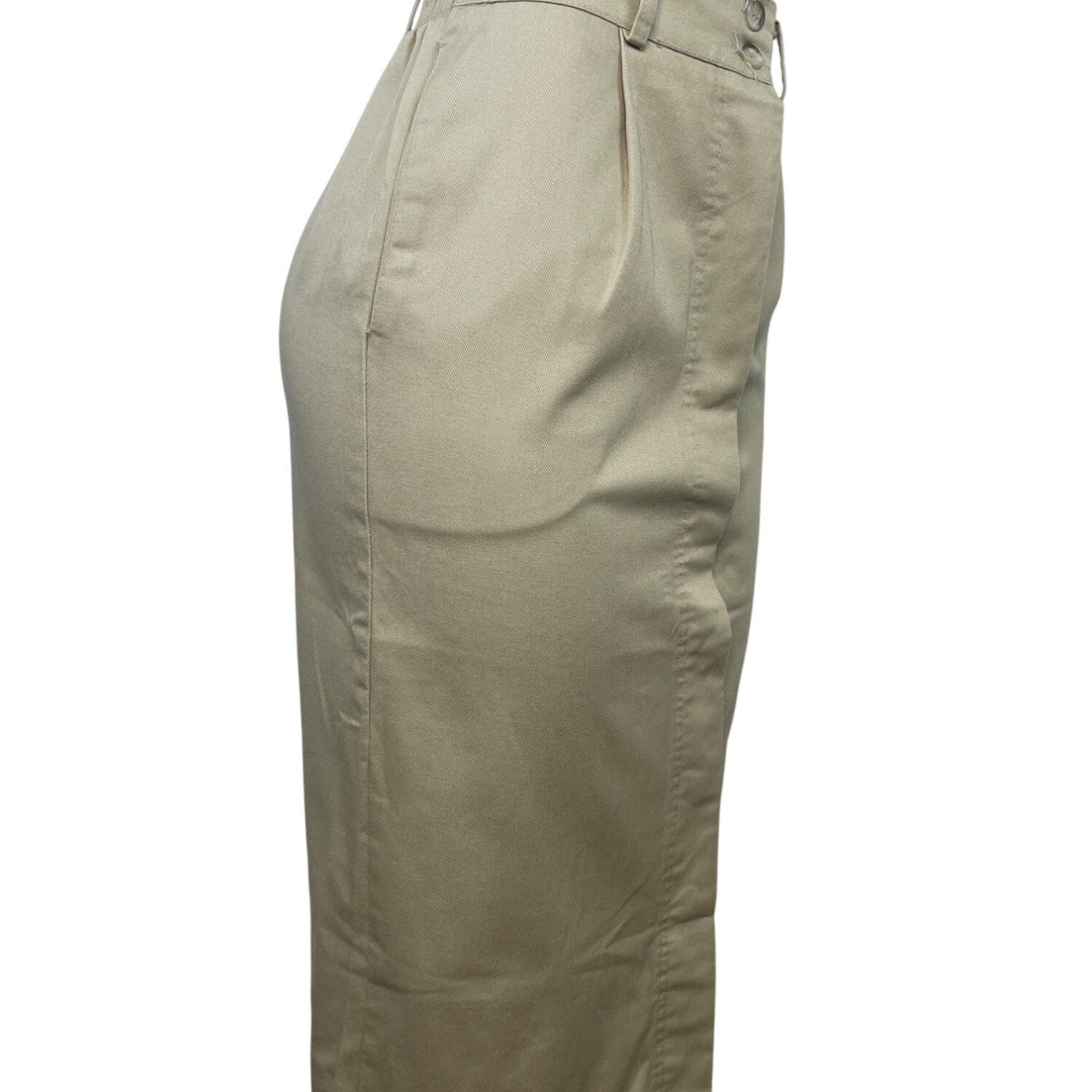 K&L SportWear Beige Midi High-Waisted Pencil Skirt With Button Closure Sz 8