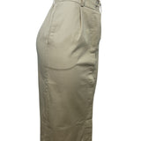 K&L SportWear Beige Midi High-Waisted Pencil Skirt With Button Closure Sz 8