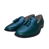 Talbots Women’s Green Leather Tassel Details Leighton Brogue Loafers Size 6M