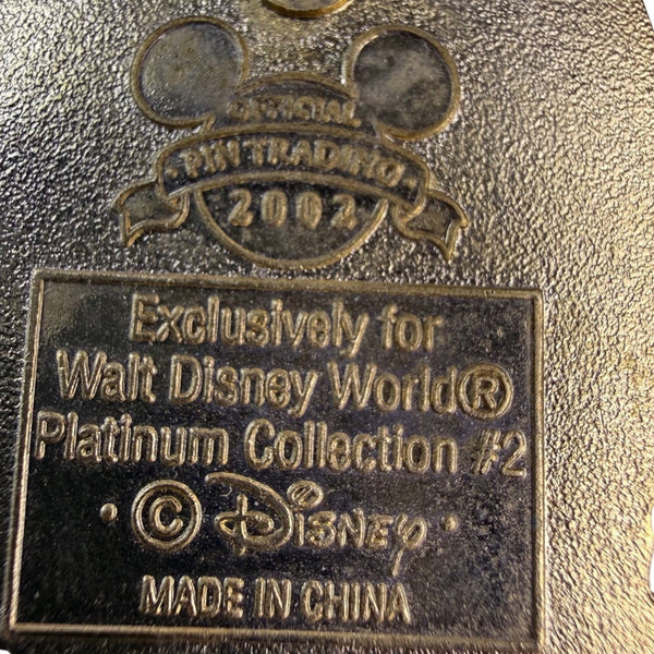 Disney Collectible Enamel Pin Beauty & Beast 2002 Walt Disney World Gold Tone