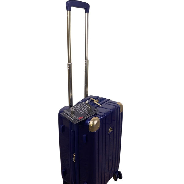 Triforce Unisex Blue Aluminum 2-Piece Luggage Set With Spinner Wheels & TSA Lock