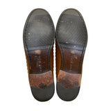 Cole Haan Men’s Brown Leather Slip-On Braided Trim Tassel Loafers Size 10