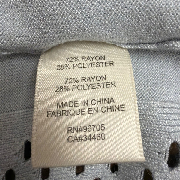 Rebecca Taylor Womens Lavender Open Knit Short Sleeve Sweater Size S