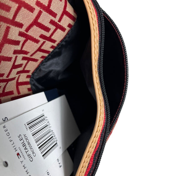 Tommy Hilfiger Crossbody Red Shoulder Bag Outside and Inside Zipper Sz M - NWT