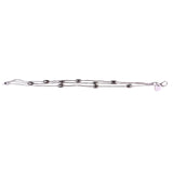 Sterling Silver Tone Womens 3-Strand 925 Bracelet Lobster Clasp Elegant Design
