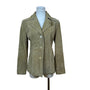Suede Womens Beige Jacket  3-Button Closure Long Sleeves Neutral Colorway