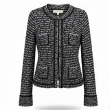 Ann Taylor LOFT Womens Black & White Tweed Cardigan Jacket Size SP