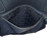 Roots 73 Women’s Black Nylon & Faux Leather With Front Zipper Pocket Tote Bag