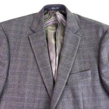 Calvin Klein Mens Gray Check Wool Blazer Jacket Stylish Plaid Formal Wear Sz40R