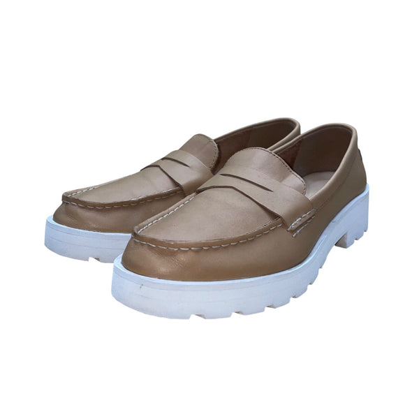 Sperry Women’s Tan Leather Platform Chunky Sole Slip-On Loafers Size 9.5M