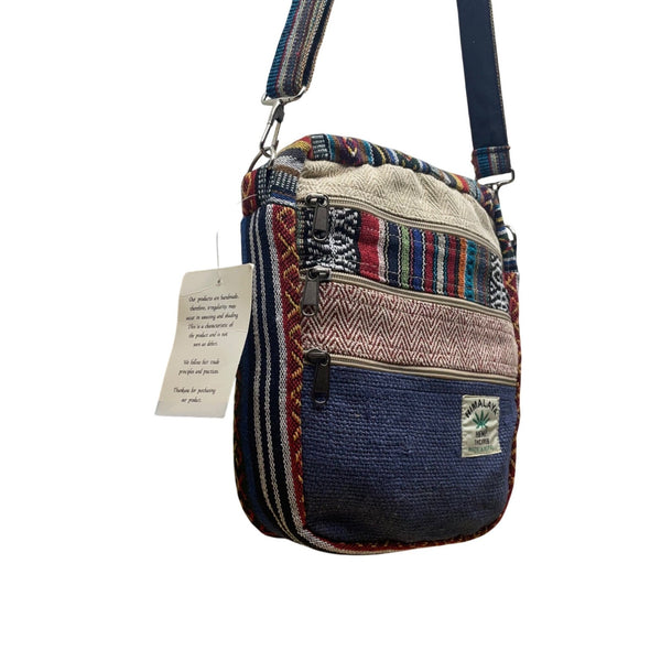 Like International Himalaya Blue Hemp Adjustable Strap MD-go Crossbody Bag
