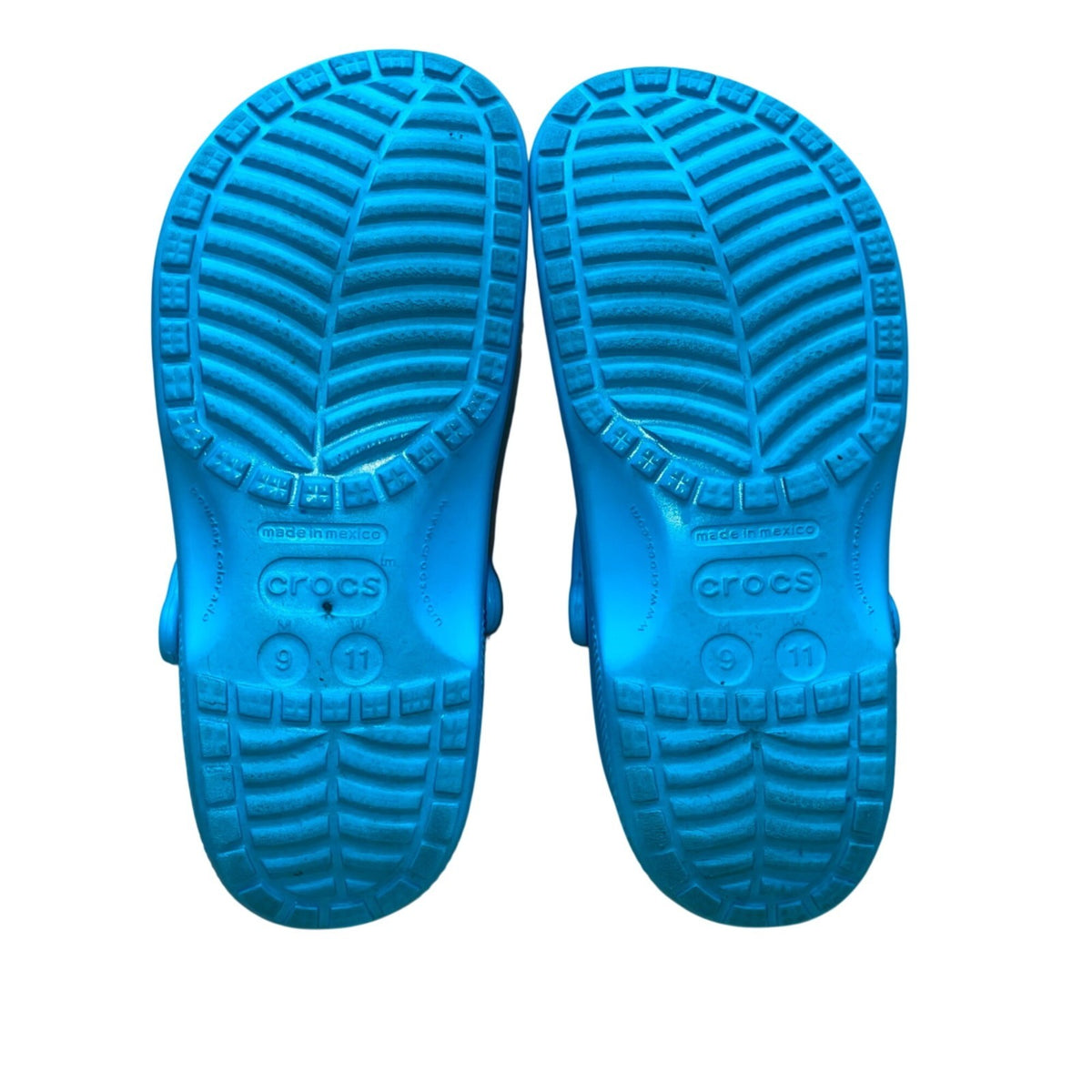 Crocs Unisex Blue Lightweight With Ventilation Holes Slip-On Clogs Size M9 W11
