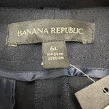 Banana Republic Womens Navy High-Rise Wide-Leg Cropped Pants Size 6L