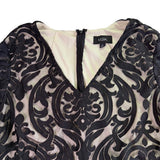 MSK Womens Black Lace Bell Sleeve Dress Polyester Blend Size 16