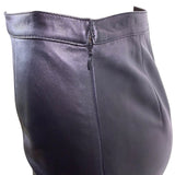 Talbots Womens Black Leather Pencil Skirt Petite Fully Lined Clean Classic Size