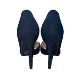 City Soda Women’s Black Faux Suede Pointed Toe High Heel Pumps Size 8