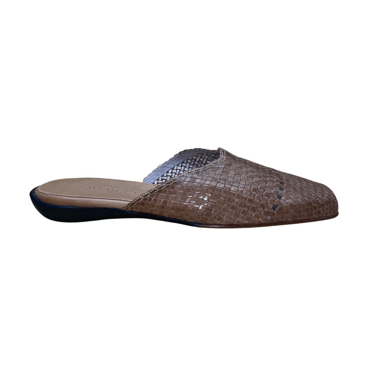 Sesto Meucci Women's Brown Woven Leather Mule Slip-On Shoes Size 10C