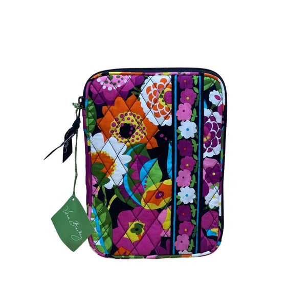 Vera Bradley Women’s Va Va Bloom Floral Print Black Quilted E-Reader Sleeve