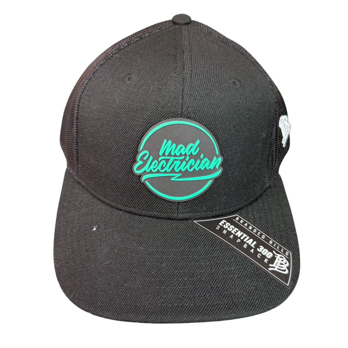Branded Bills Black Cotton/Polyester Snapback Hat Mad Electrician Adjustable