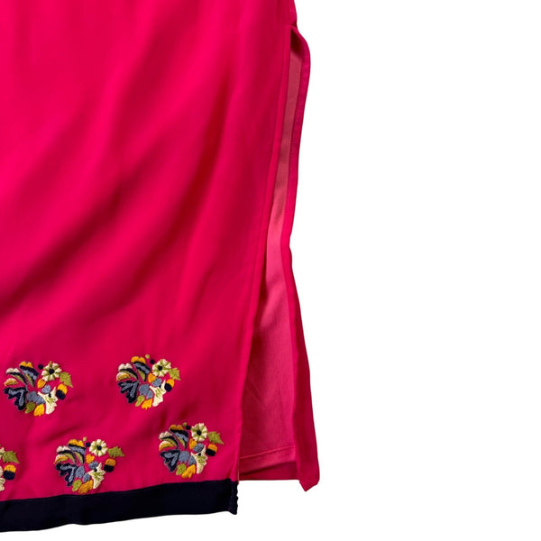Lovu Kids Girls Pink Sleeveless Embroidered Dress Floral Accents Size 28