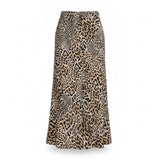 Zara Womens Animal Print Maxi Skirt Leopard Pattern Neutral Colors Sz XS 