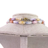 Multi-Color Women’s Crystal Beaded Necklace Lightweight Statement Jewelry
